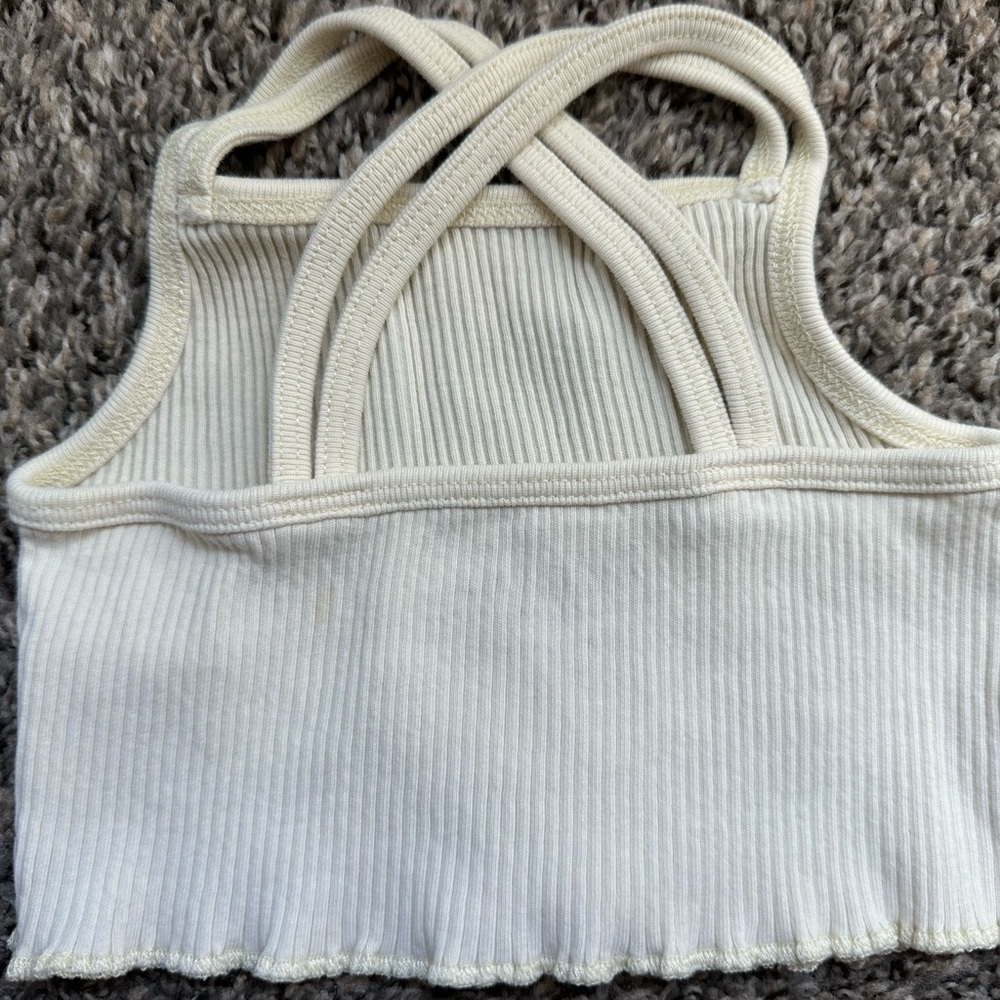 Cream Ruffled Diaper Cover Matching Set - Picture 4 of 7